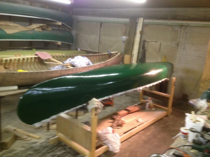 painting a canoe