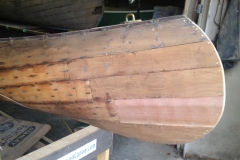 Greenwood Canoe Repaired Planking